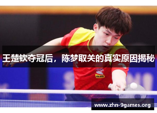 王楚钦夺冠后，陈梦取关的真实原因揭秘